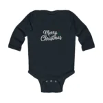 Merry Christmas Infant Long Sleeve Bodysuit – Holiday Baby Onesie - Image 2